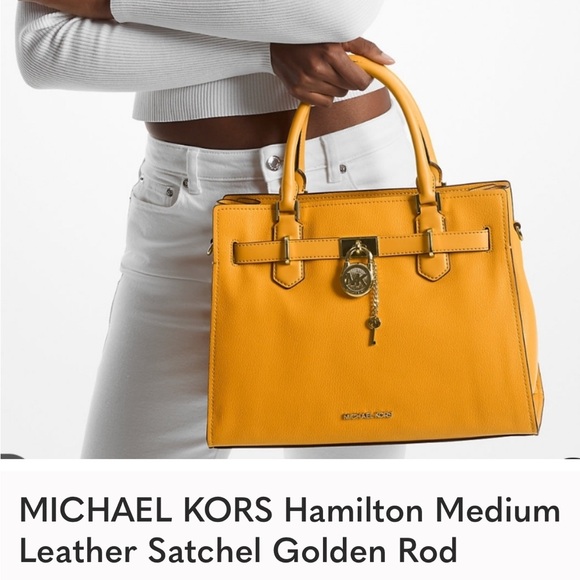Michael Kors Golden Rod Leather Satchel - Picture 1 of 3